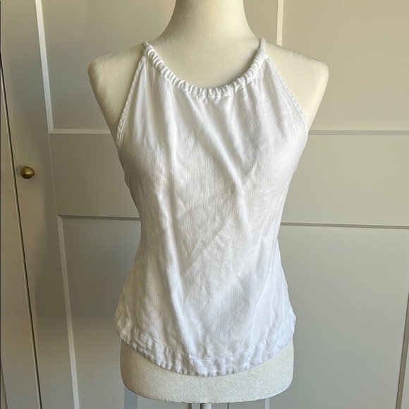 Cloth & Stone White Sleeveless Top with Back Tie | Medium - Picture 3 of 6